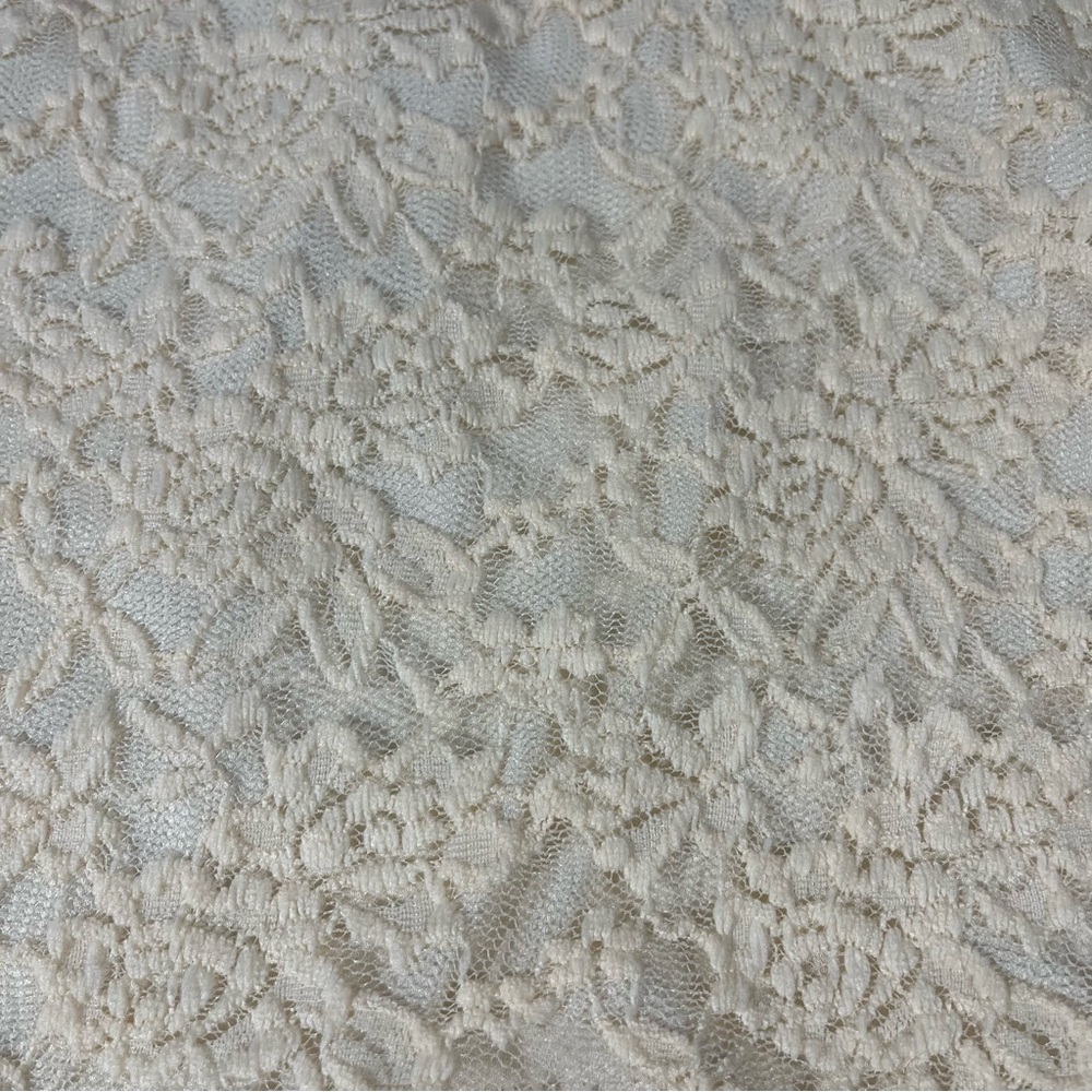 W5 Ivory Cream White Lace Blouse Top; XL; NEW - Picture 8 of 8